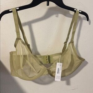 CUUP the plunge mesh bra in meadow size 42D